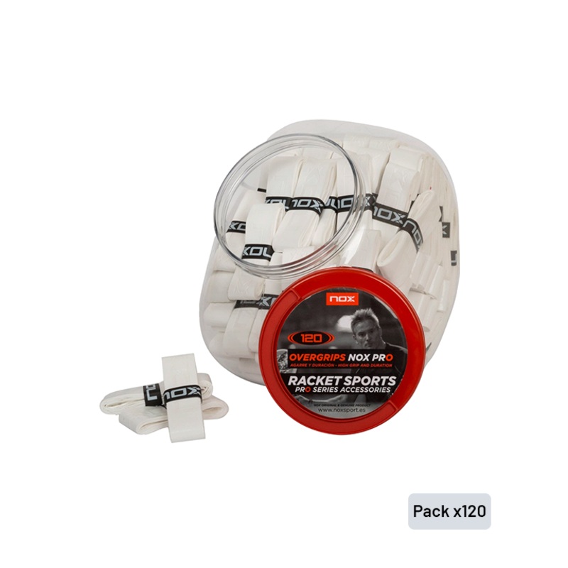 Tambor Overgrips NOX Pro Liso Blanco (x120)