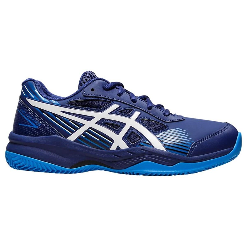Zapatilla Asics Nio Gel Game 8 Clay GS Azul Blanco