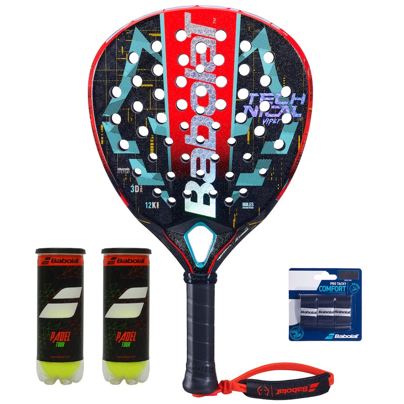 Babolat Viper Juan Lebrn 2023 + 2 x Padel Tour + 3-pack overgrip