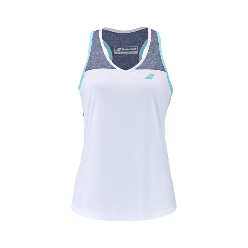 Camiseta Babolat Play Tank Top Women Blanco/Gris