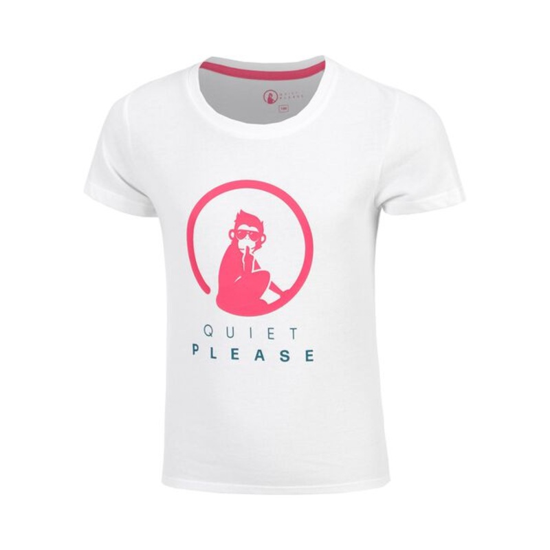 Create Baseline Logo T-Shirt Girls – White, Pink