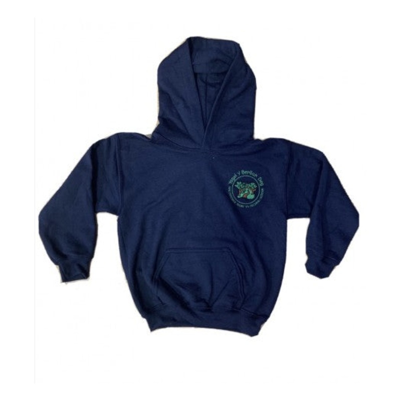 Ysgol Y Berllan Deg PE Hoodie|YS|YM|YL|YXL|S|M|YXS|NAVY