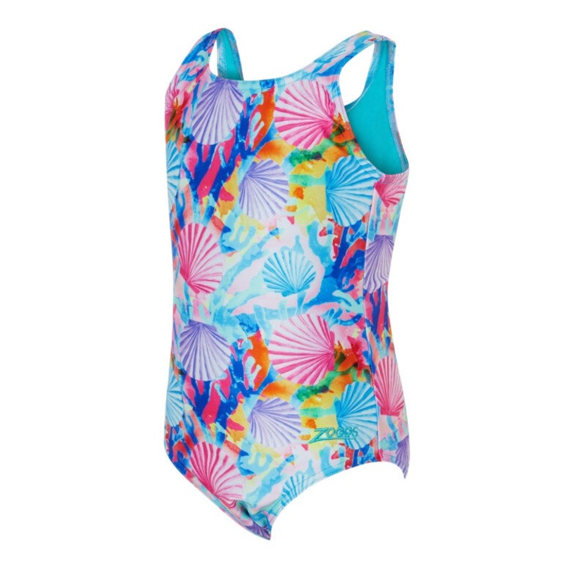 Zoggs Girls Scoopback Swimming Costume – Crazy Clams