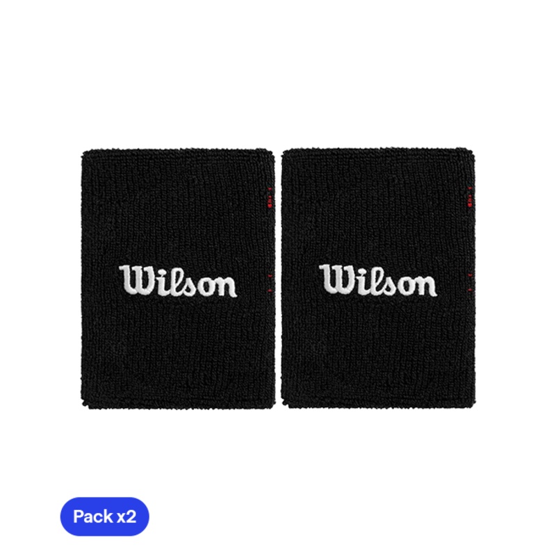 Muequeras Largas Wilson Negro 2025 (x2)