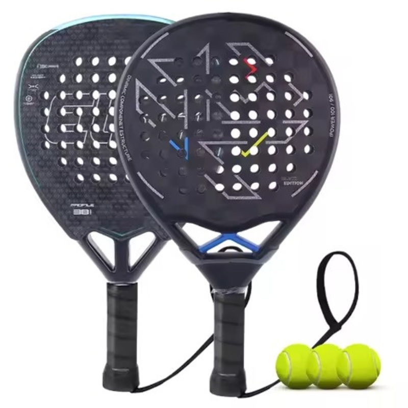 Anxspin Wholesale Price Anti-Shock Soft EVA Core Custom Carbon Fiber Beach Badminton Shuttlecock Tennis Ball Paddle Racket