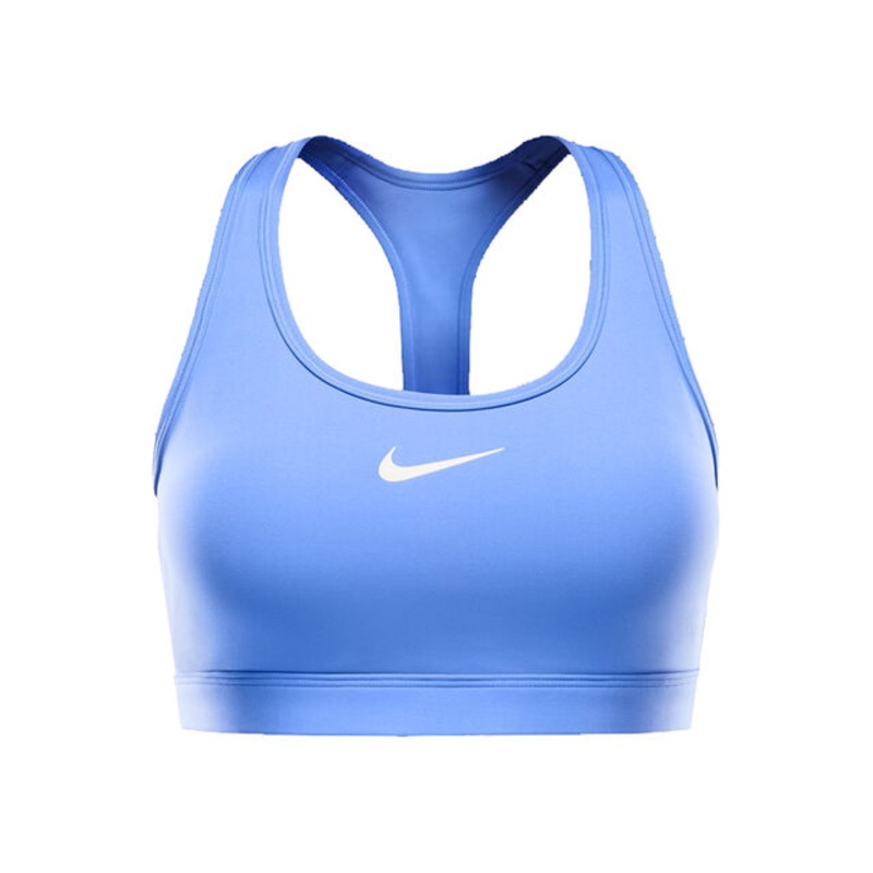 Swoosh Medium Support Sports Bras Women – Light Blue, White