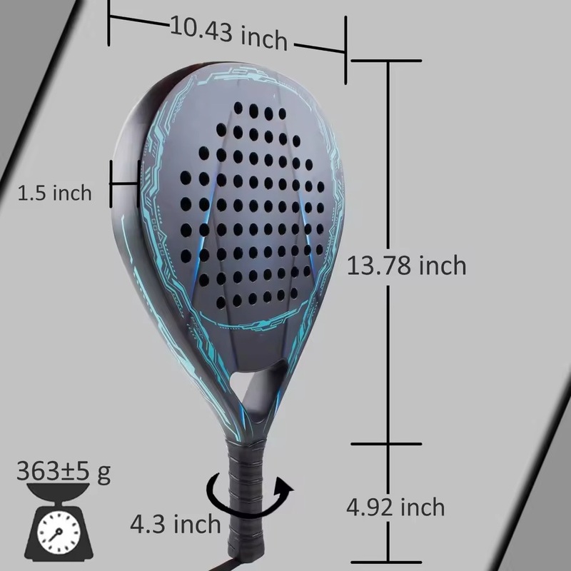 Wholesale Carbon Fiber Paddle Tennis Racket with EVA Elastic Foam Carrying Bag Badminton Shuttlecock Beach Tennis Racket