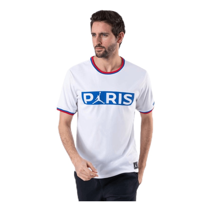 X Psg Wordmark Tee White/Hyper Cobalt
