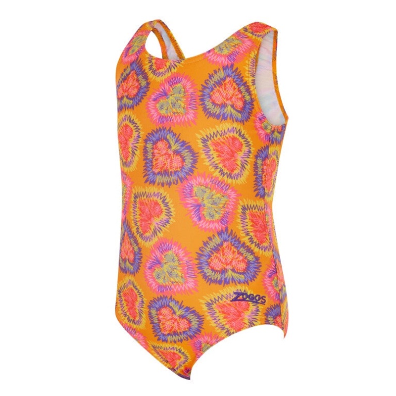 Zoggs Scoopback Girls Swimming Costume – Heartthrob