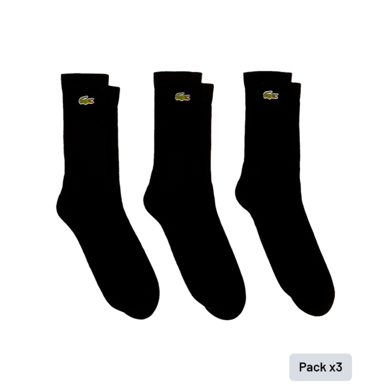 Calcetines Lacoste Sport (x3) Negro