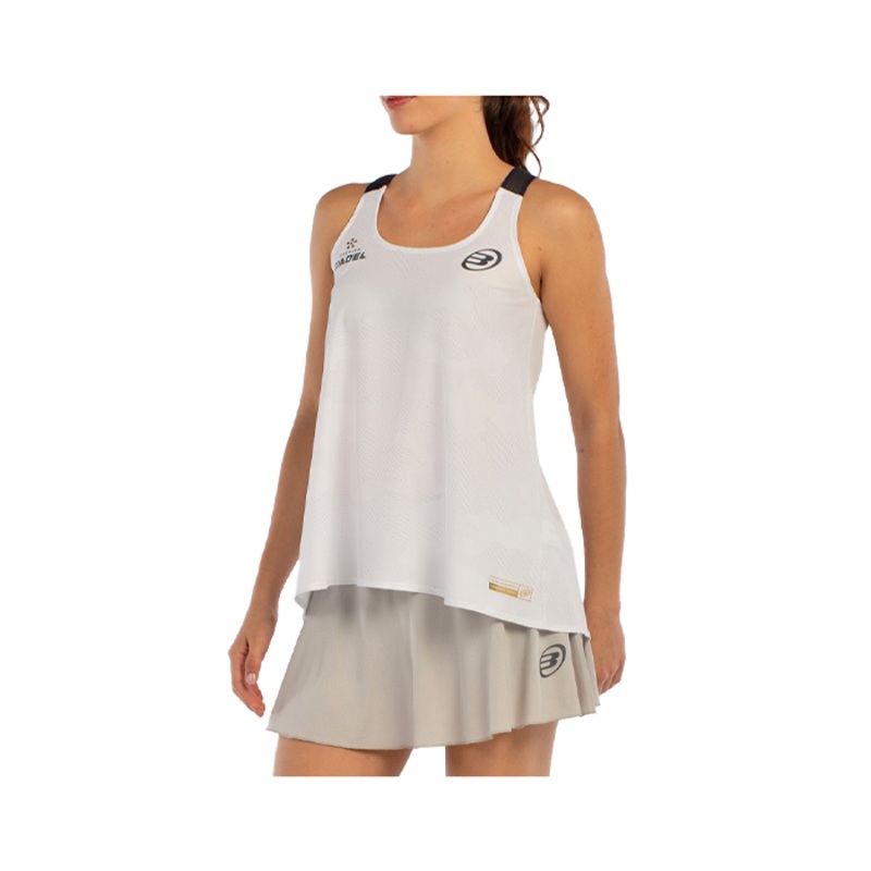 Camiseta Tirantes Bullpadel Agore Women Blanco 2025