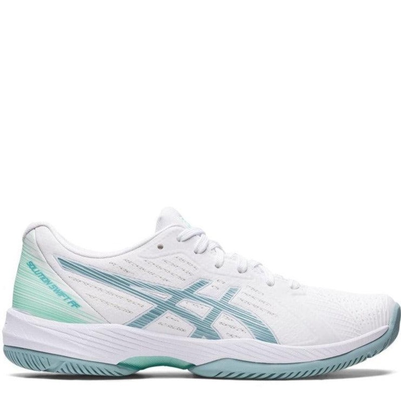 Asics Solution Swift FF Ladies Tennis Shoes – White/Smoke Blue