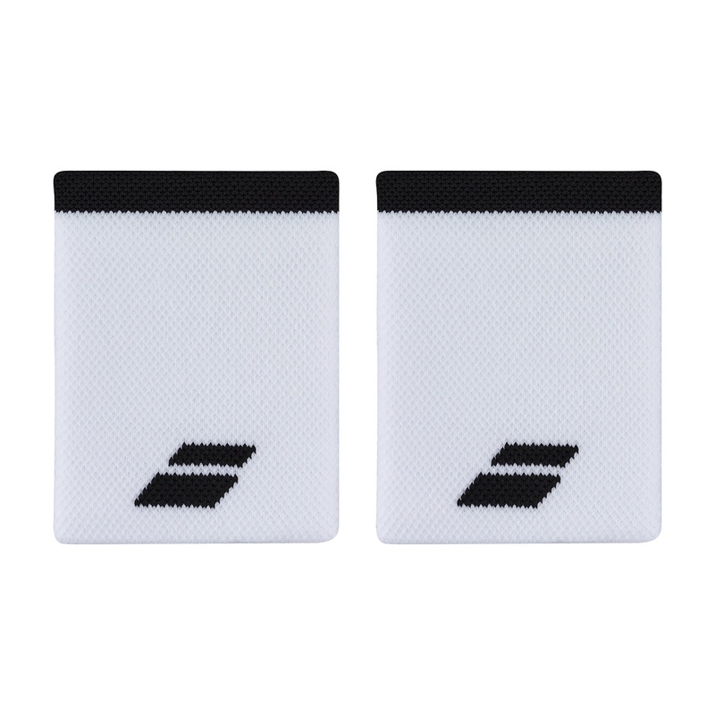 Babolat Logo Jumbo Wristband Unisex – White/Black