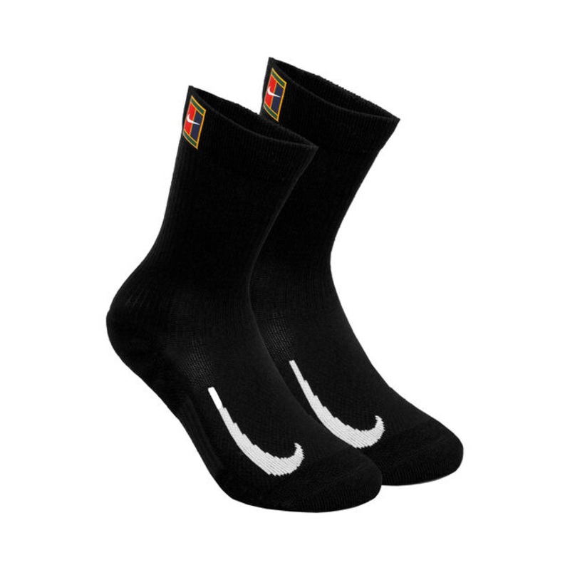 Court Multiplier Cushioned Tennis Socks 2 Pack – Black, White