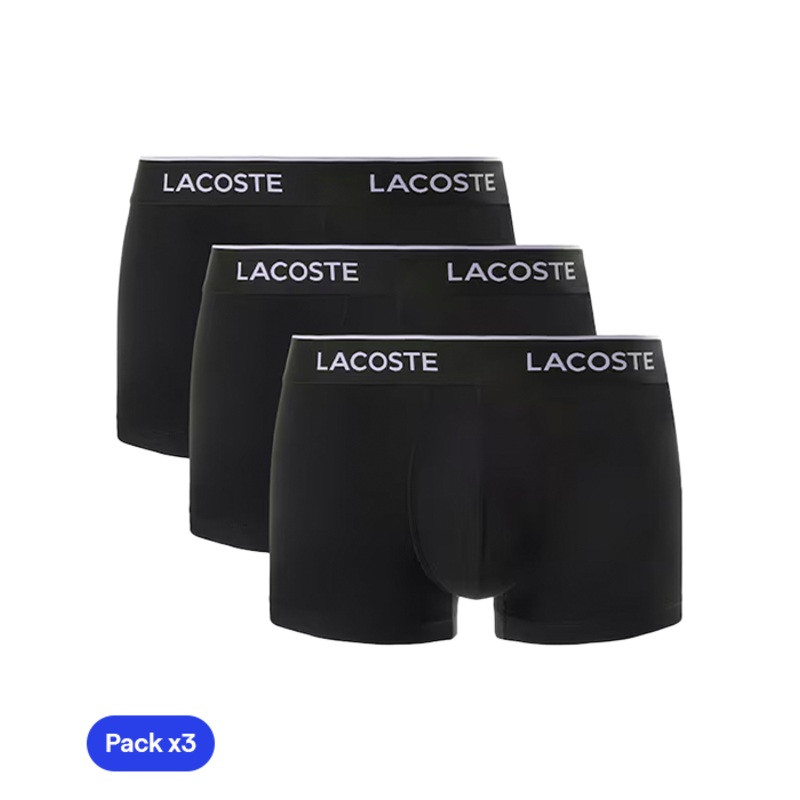 Calzoncillos Lacoste Algodn Negro 2025 (Pack x3)