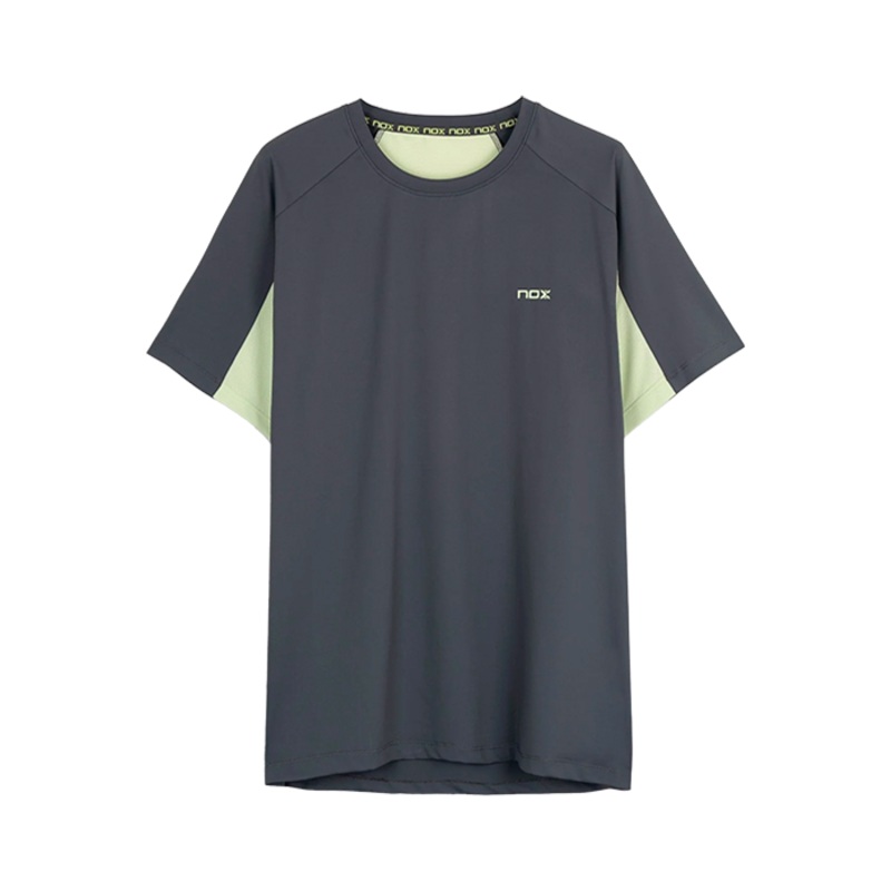 Camiseta NOX Pro Gris Oscuro/Verde