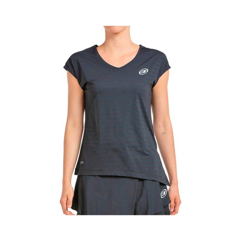 Camiseta Bullpadel Adoros Women Negro 2025