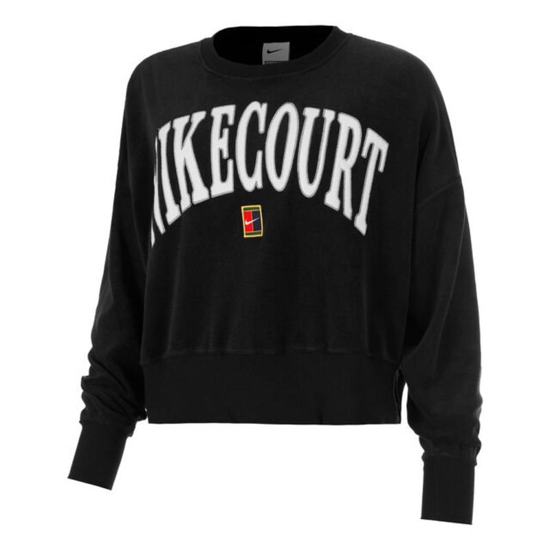 Court Heritage Fleece GFX Crew Sweatshirt Women – Black