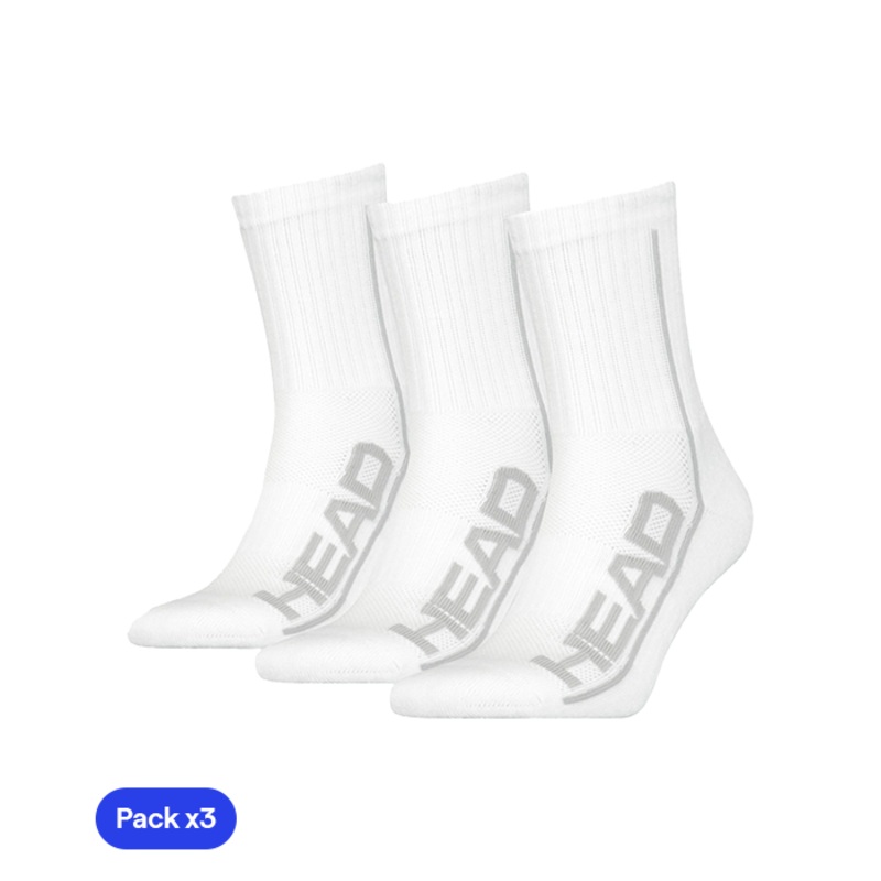 Calcetines HEAD Performance Crew Blanco 2025 (Pack x3)