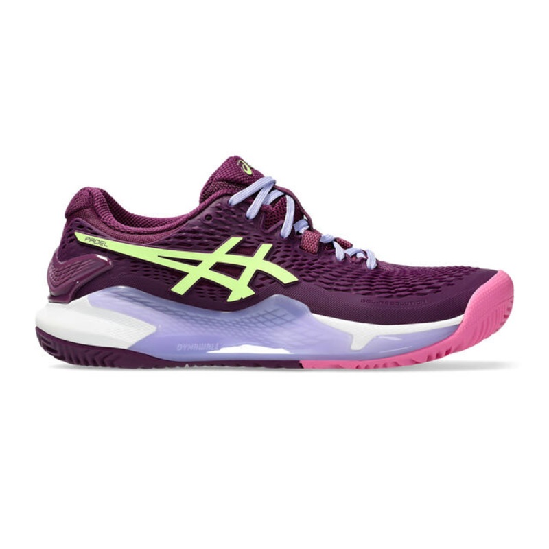 Gel-Resolution 9 Padel Shoe Women – Mauve, Neon Green