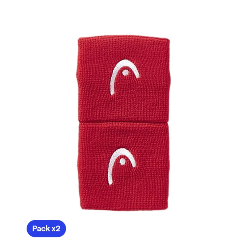 Muequeras Cortas HEAD Rojo (Pack x2)