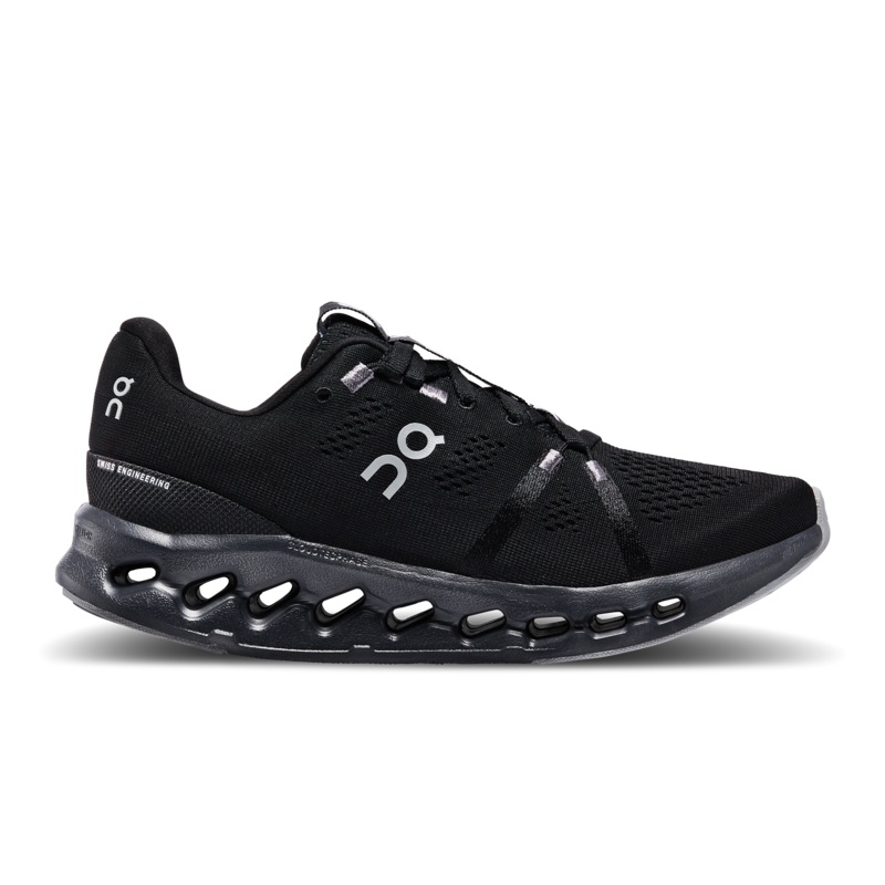 On Cloudsurfer Running Shoes Women – All Black