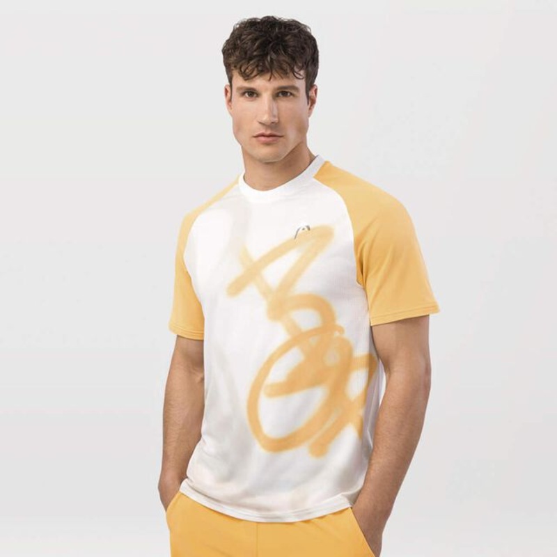 Performance Mc New York T-Shirt Men – White, Golden Yellow