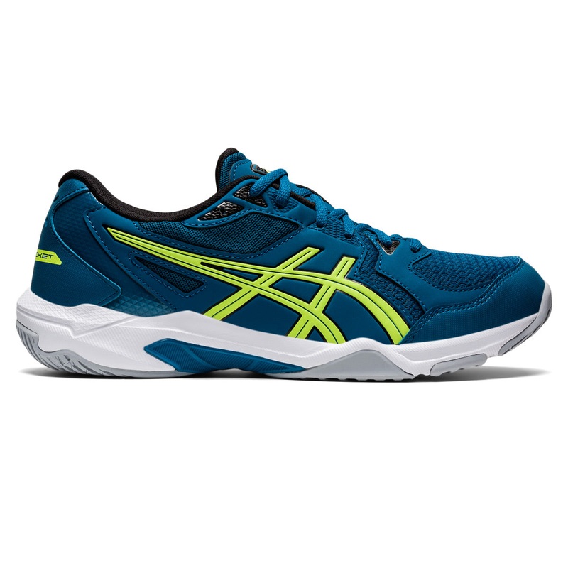 Asics Gel-Rocket 10 Mens Squash Shoes – Deep Sea Teal/Glow Yellow