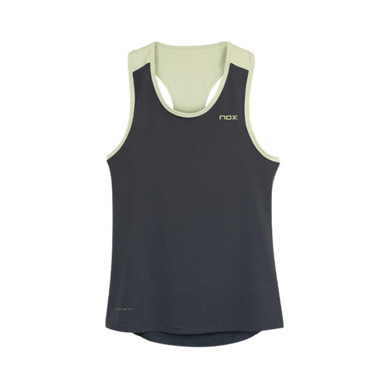 Camiseta Tirantes NOX Pro Women Gris/Verde
