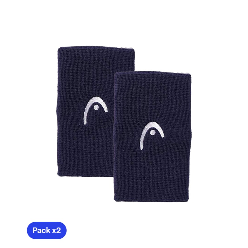 Muequeras Largas HEAD Azul Oscuro (Pack x2)