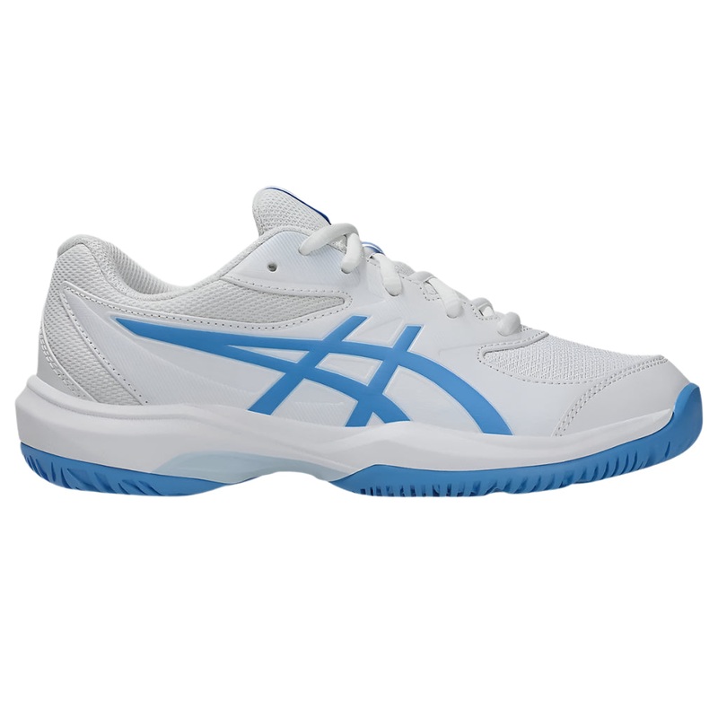 Asics Gel Game 9 GS Junior Tennis Shoes – White/Blue Coast