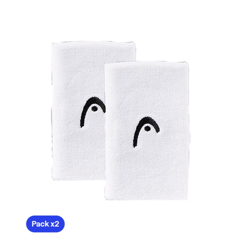 Muequeras Largas HEAD Blanco (Pack x2)