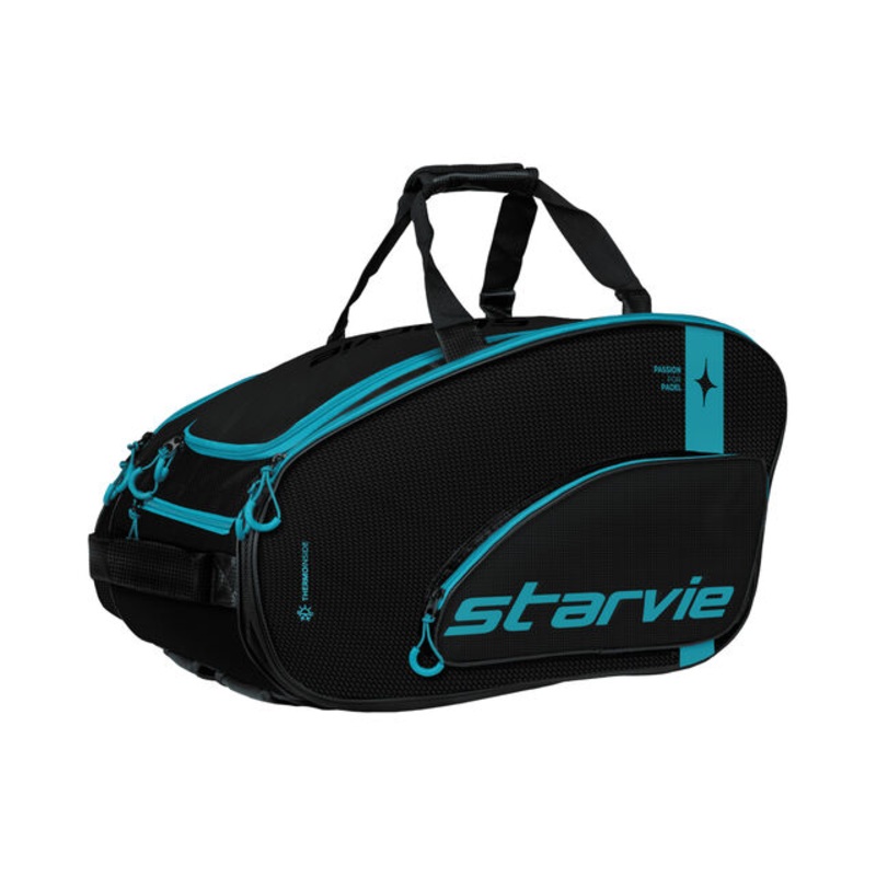 Premium Racing Drax Padel Racket Bag-Black,Turquoise