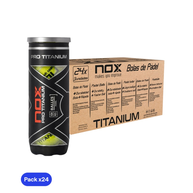Cajn Pelotas NOX Pro Titanium (Pack x24)