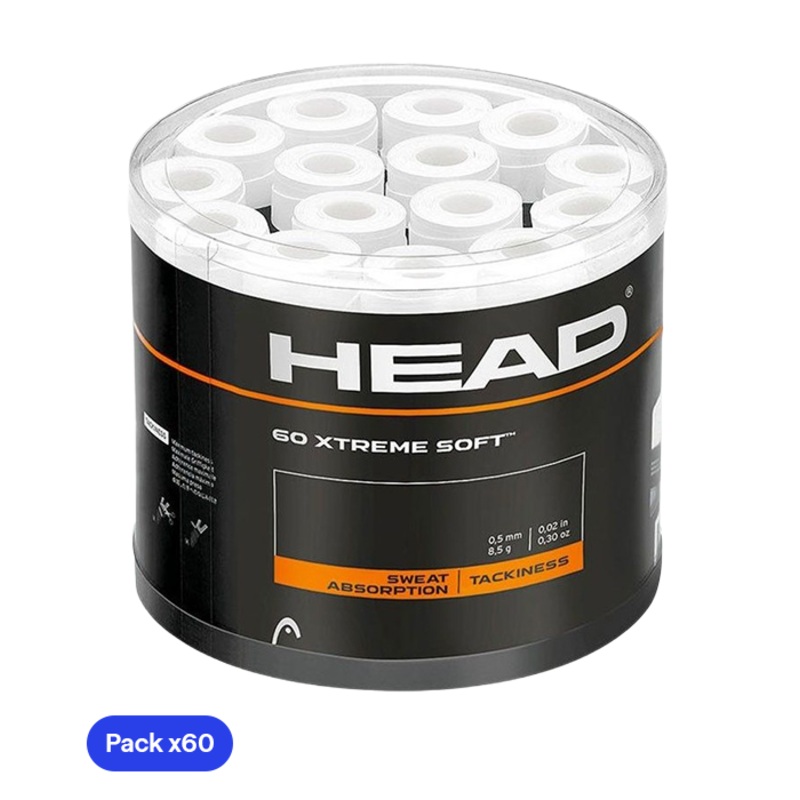 Tambor Overgrips HEAD Xtreme Soft Blancos (x60)