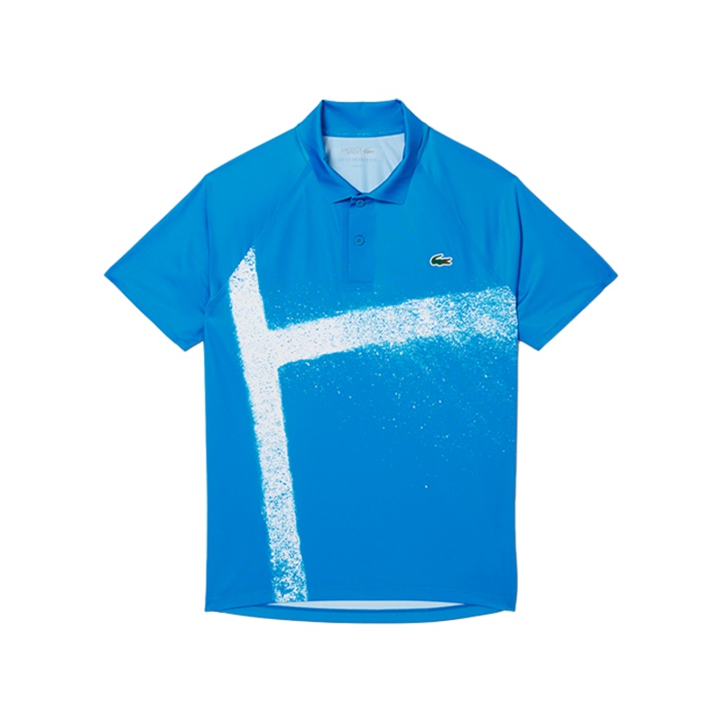 Polo Lacoste Novak Djokovic Azul/Blanco 2025