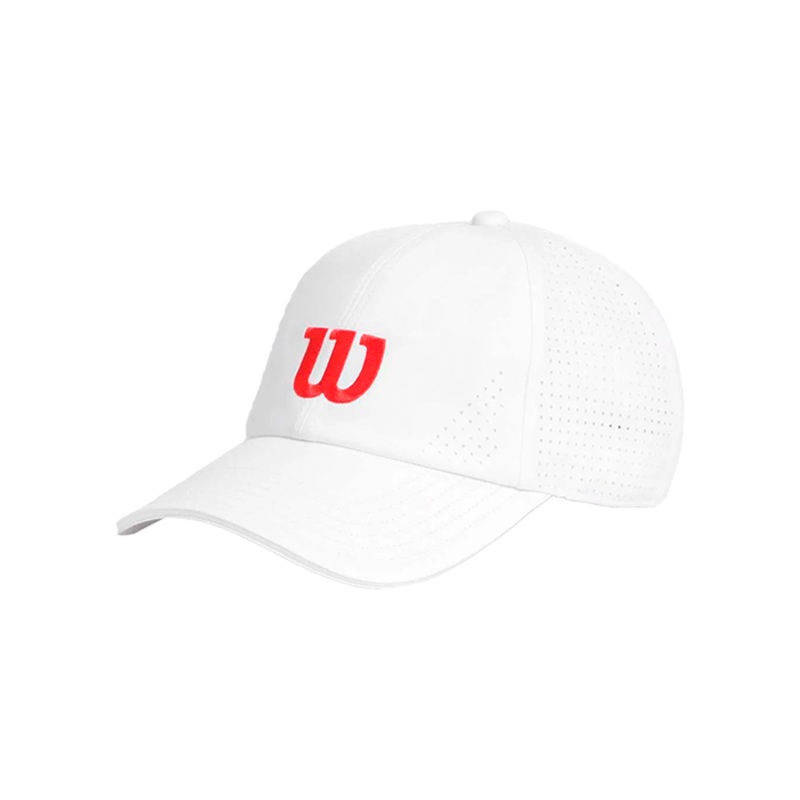 Gorra Wilson Blanca Logo Rojo 2025
