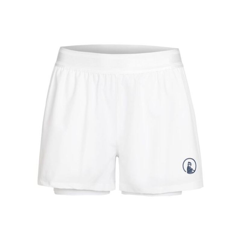 Point 2in1 Shorts Women – White, Dark Blue