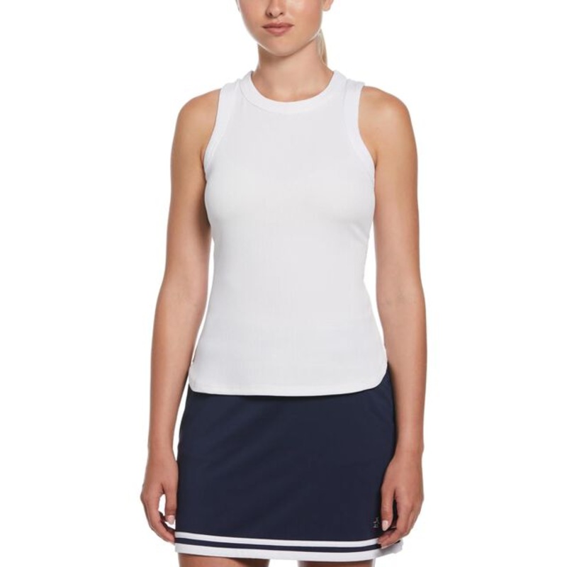 Rib Tank Top Women – White