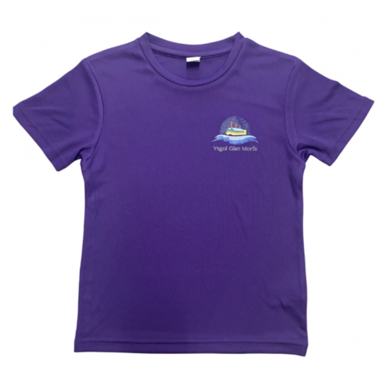 Ysgol Glan Morfa PE T-Shirt Purple