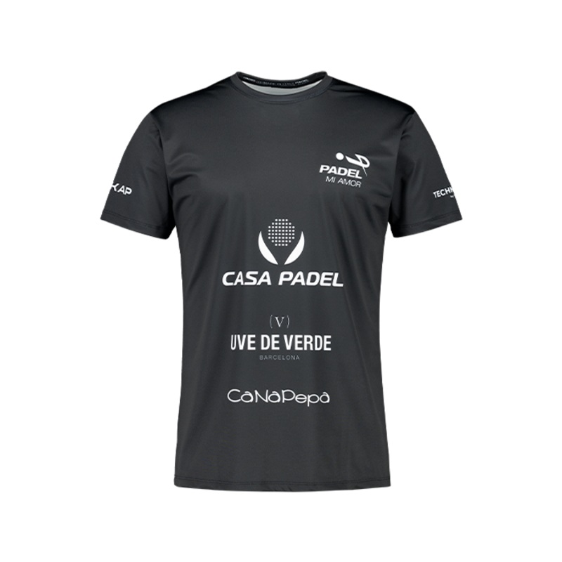 Camiseta Teo Zapata Padel Mi Amor Negro 2025