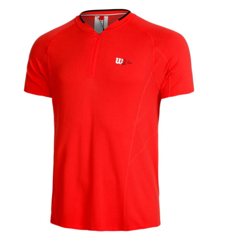 Wilson Series Seamless Henley Half-Zip 2.0 T-Shirt – Red