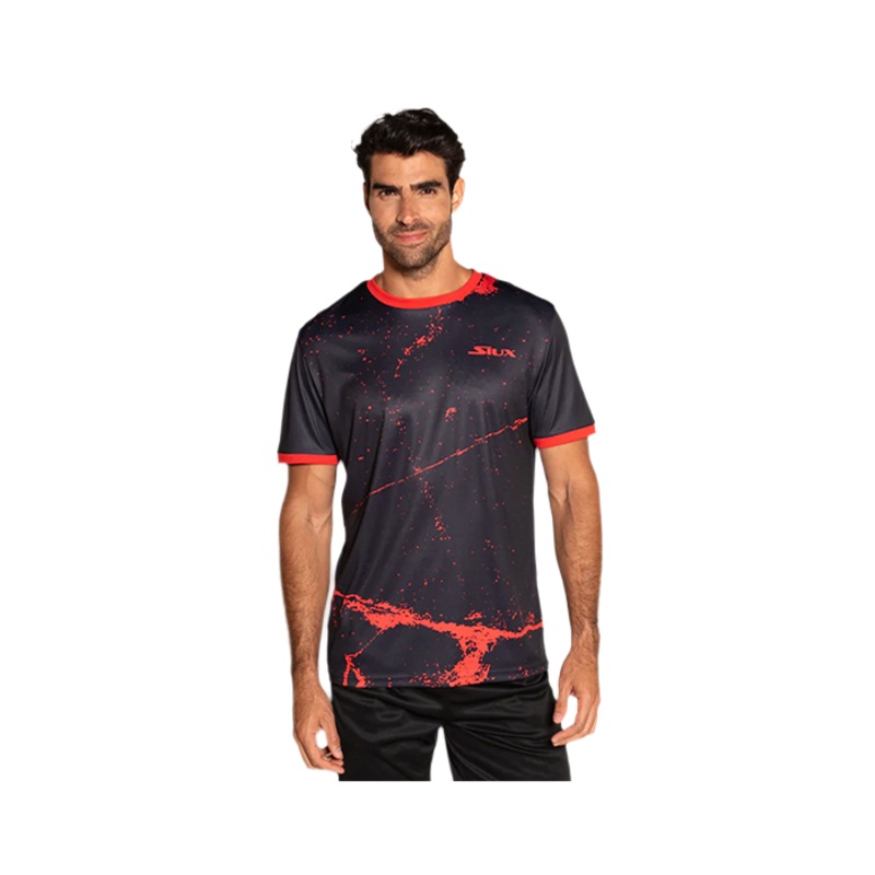 Camiseta Siux Splash Negra/roja 2025