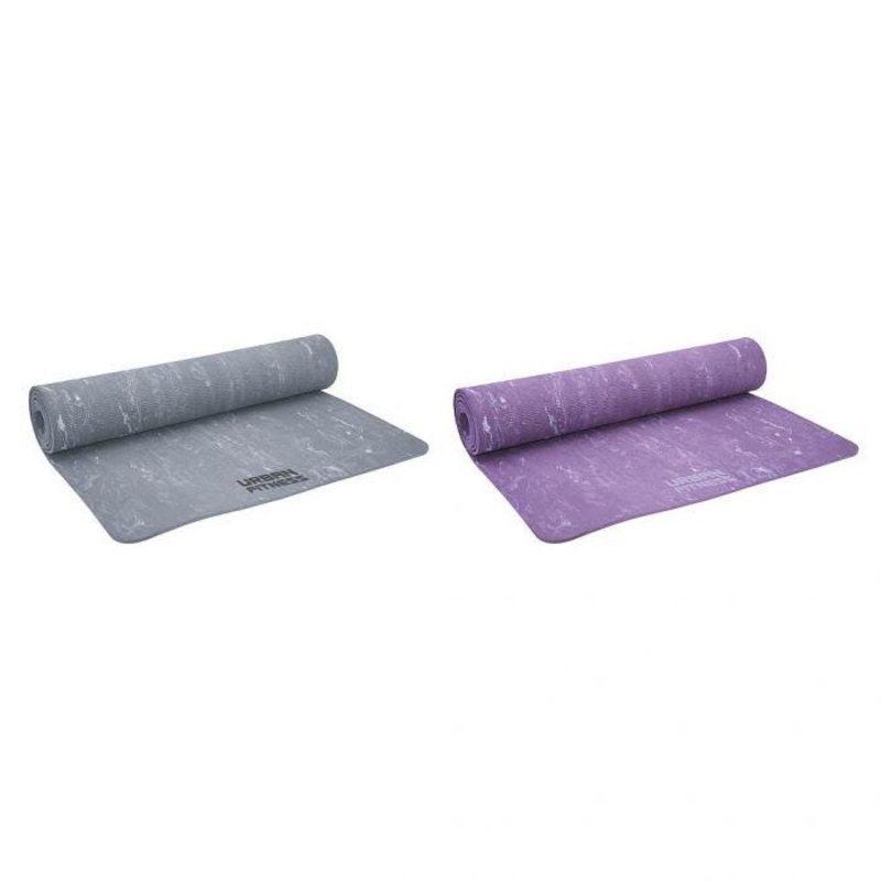 UF 6mm TPE Patterned Yoga Mat|Charcoal|Purple