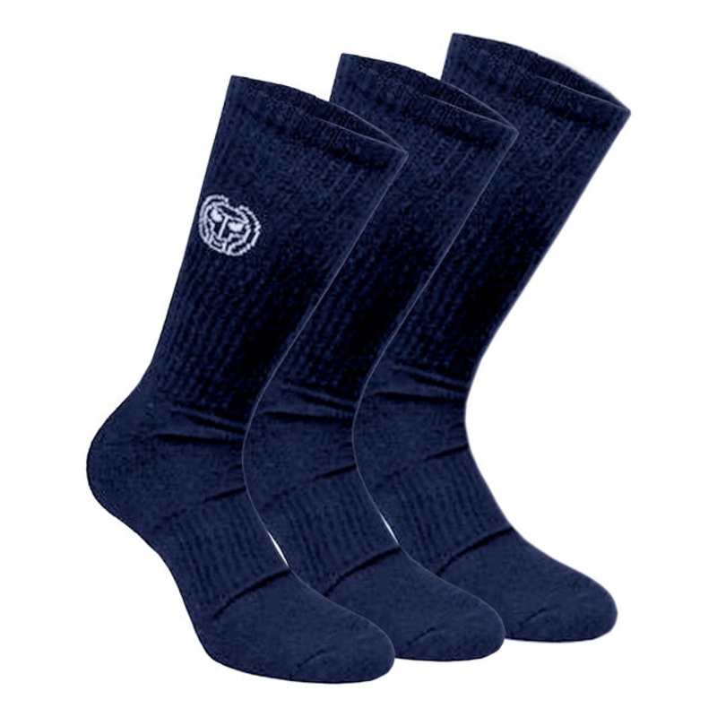 Don Carlito Crew Move Tennis Socks 3 Pack – Dark Blue, White