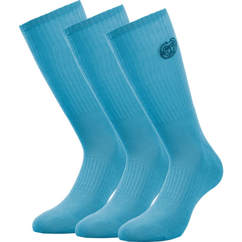 Matayo Crew Tech Sports Socks 3 Pack – Turquoise, Dark Blue
