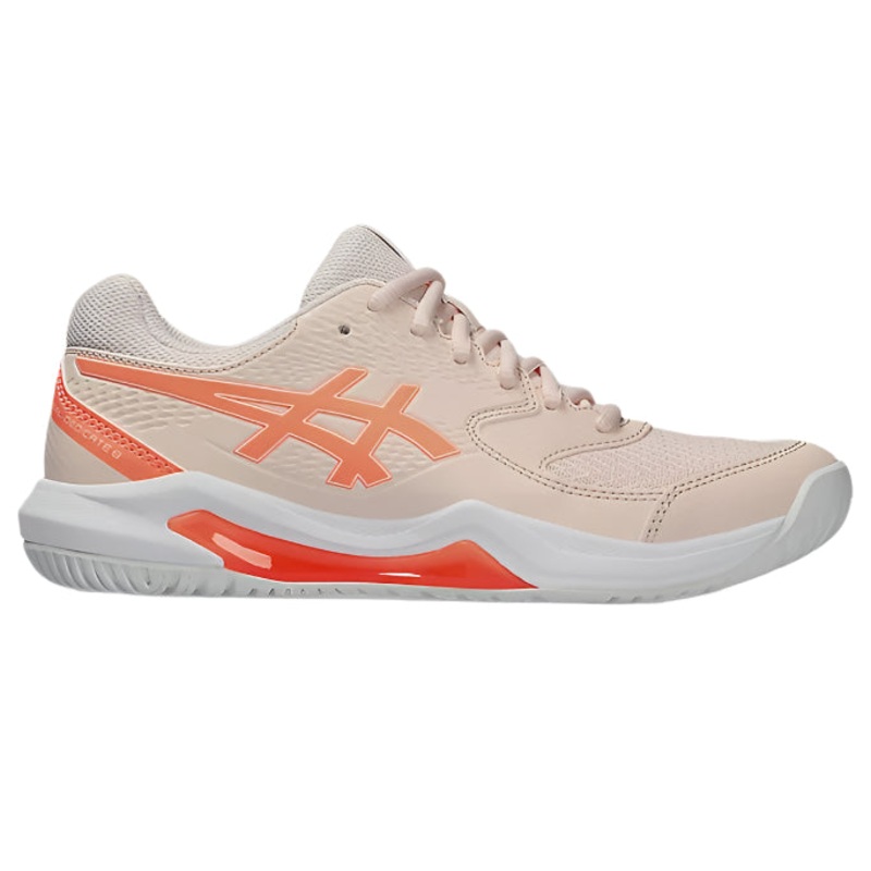 Asics Ladies Gel Dedicate 8 Tennis Shoe – Pearl Pink/Sun Coral