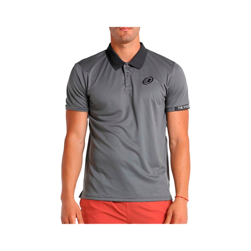 Polo Bullpadel UNETE Gris Cuello Oscuro