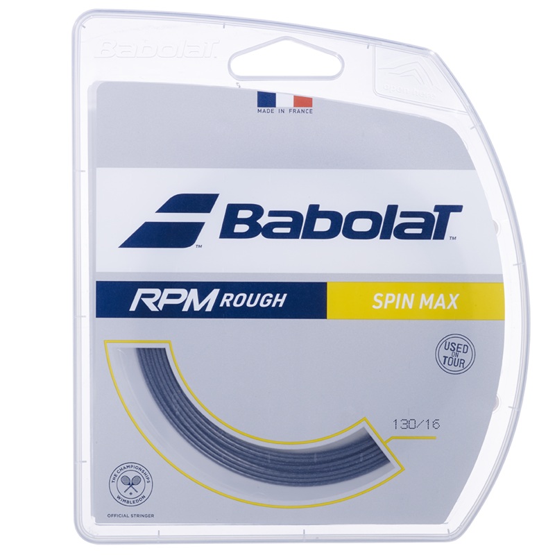 Babolat RPM Rough 1.30mm/12M Tennis String – Dark Grey