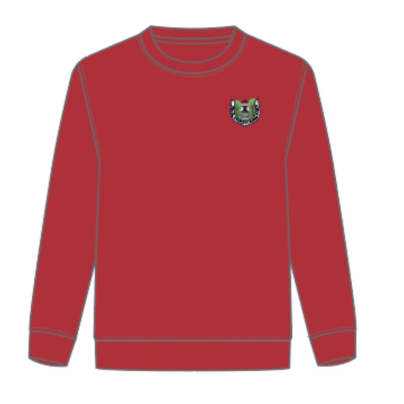 Ysgol Coed Y Gof Sweatshirt|Red|3/4|5/6|7/8|JS 9/10|JM 11/12|JL 13|JXL|S|M